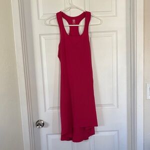 Title Nine Vibrant Pink High Low Dress racer back